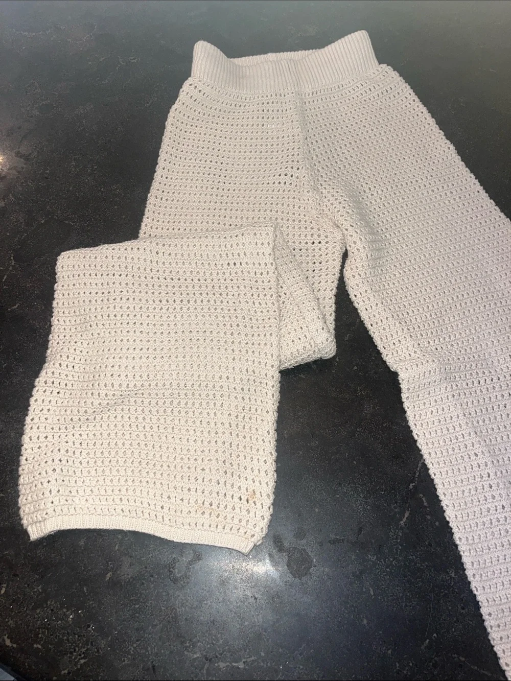 Sincerely Jules Cream Crochet Knit Pants - Picture 3 of 3